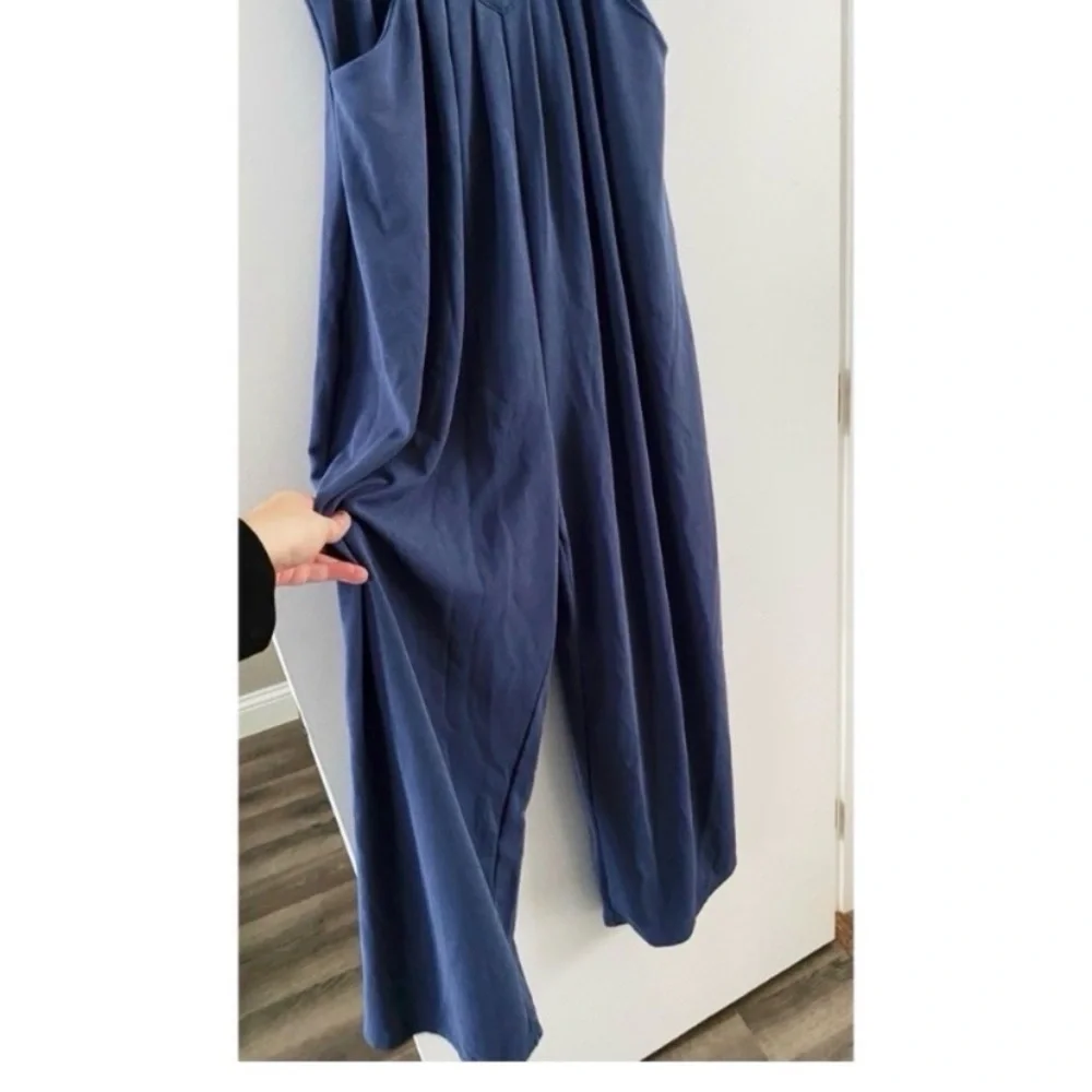 HALARA Navy Wide Leg Jumpsuit - Picture 9 of 12